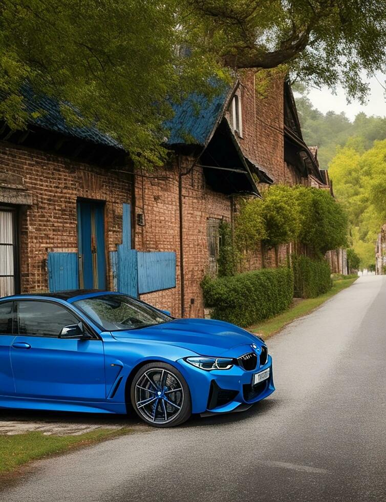 ein schön BMW Auto im ein schön Rahmen foto