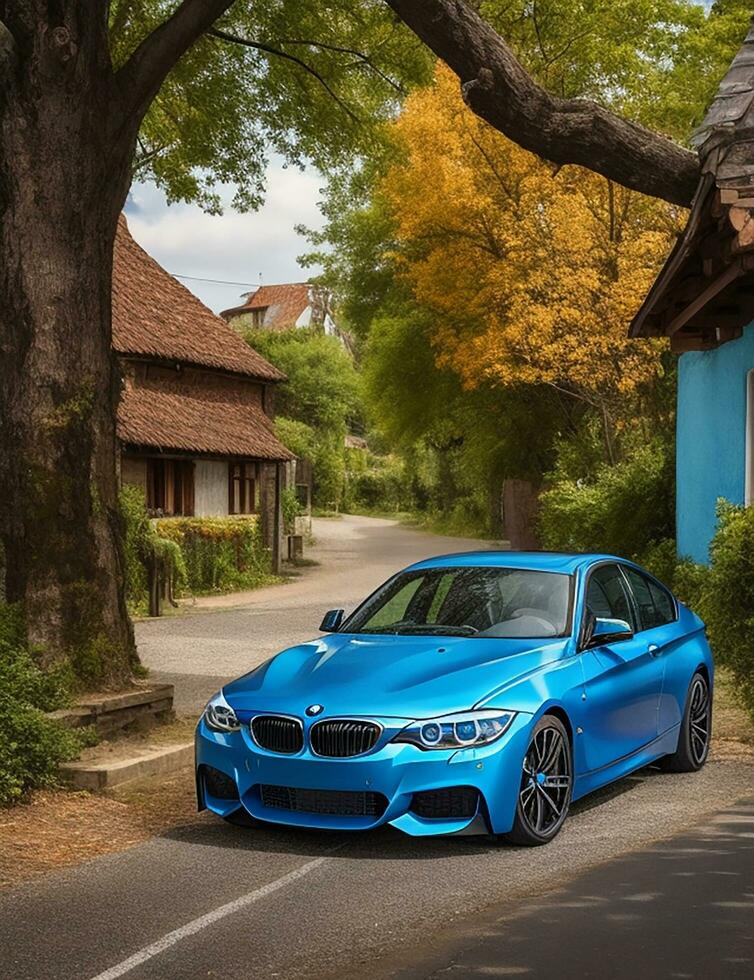 ein schön BMW Auto im ein schön Rahmen foto