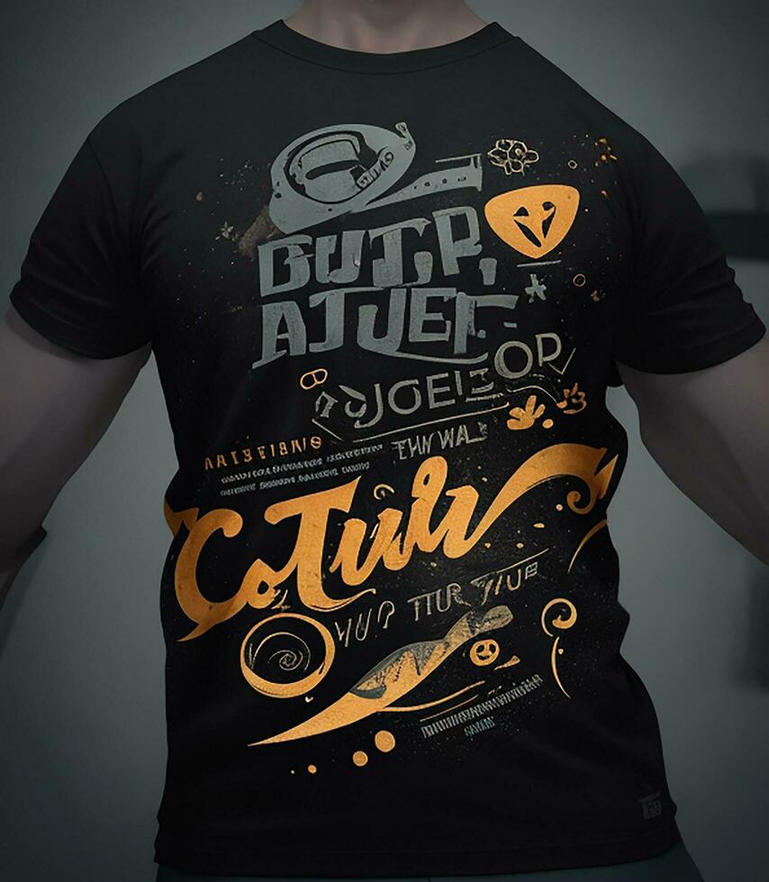 abstrakt Grafik Typografie T-Shirt drucken foto