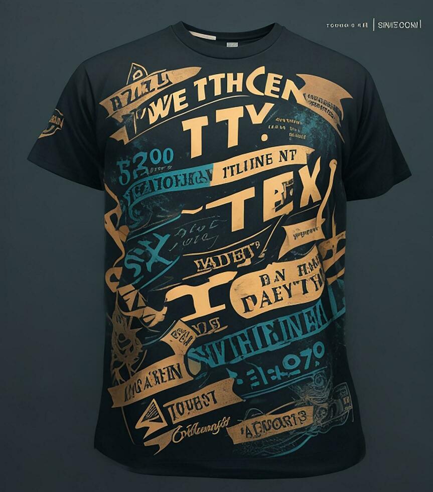 abstrakt Grafik Typografie T-Shirt drucken foto