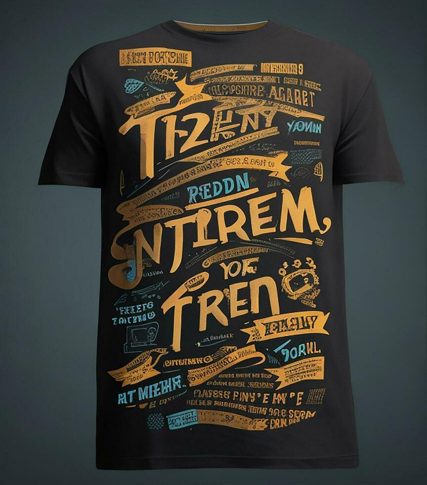 abstrakt Grafik Typografie T-Shirt drucken foto