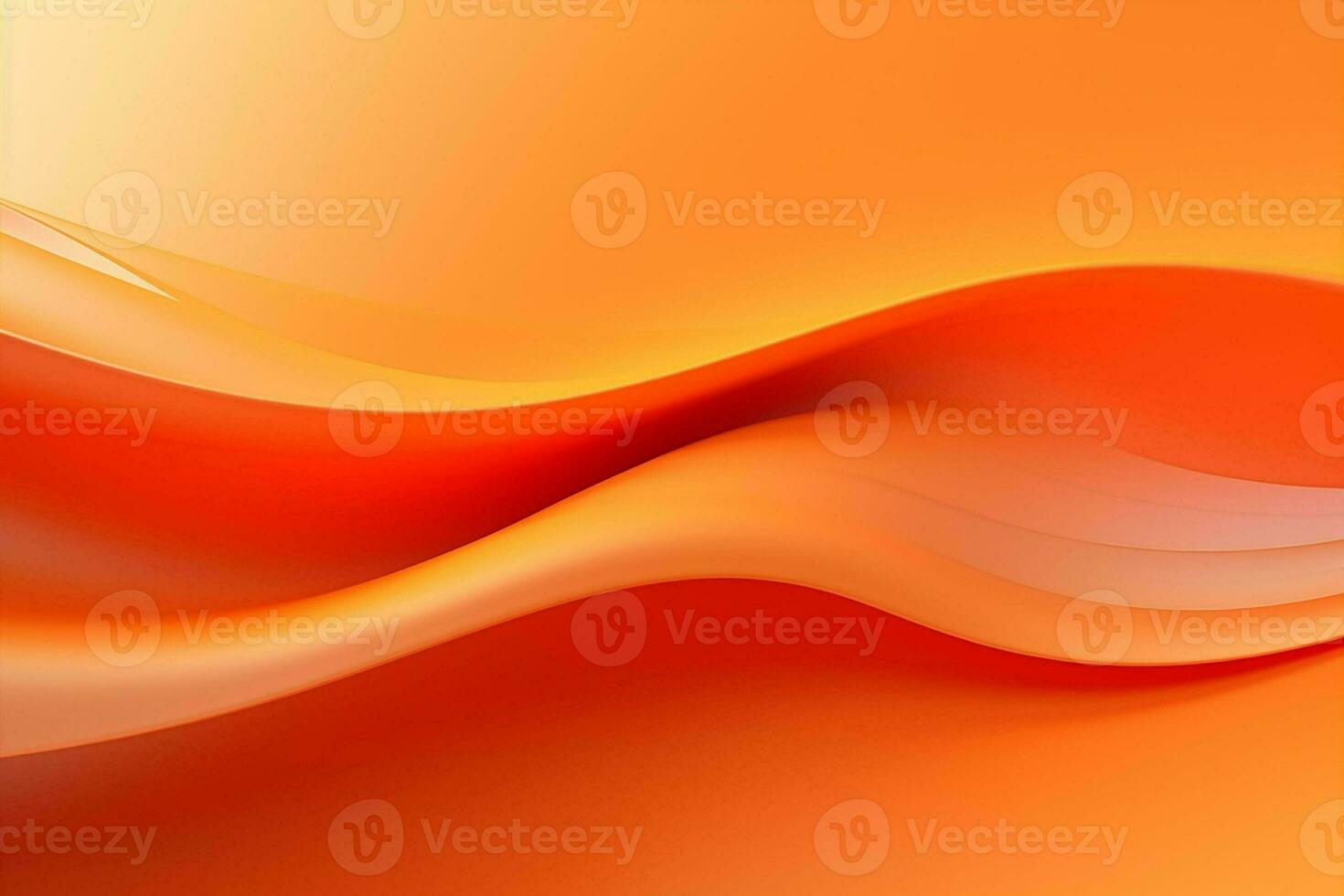 Orange abstrakt Hintergrund mit glatt Linien. 3d Wiedergabe. ai generiert Profi Foto