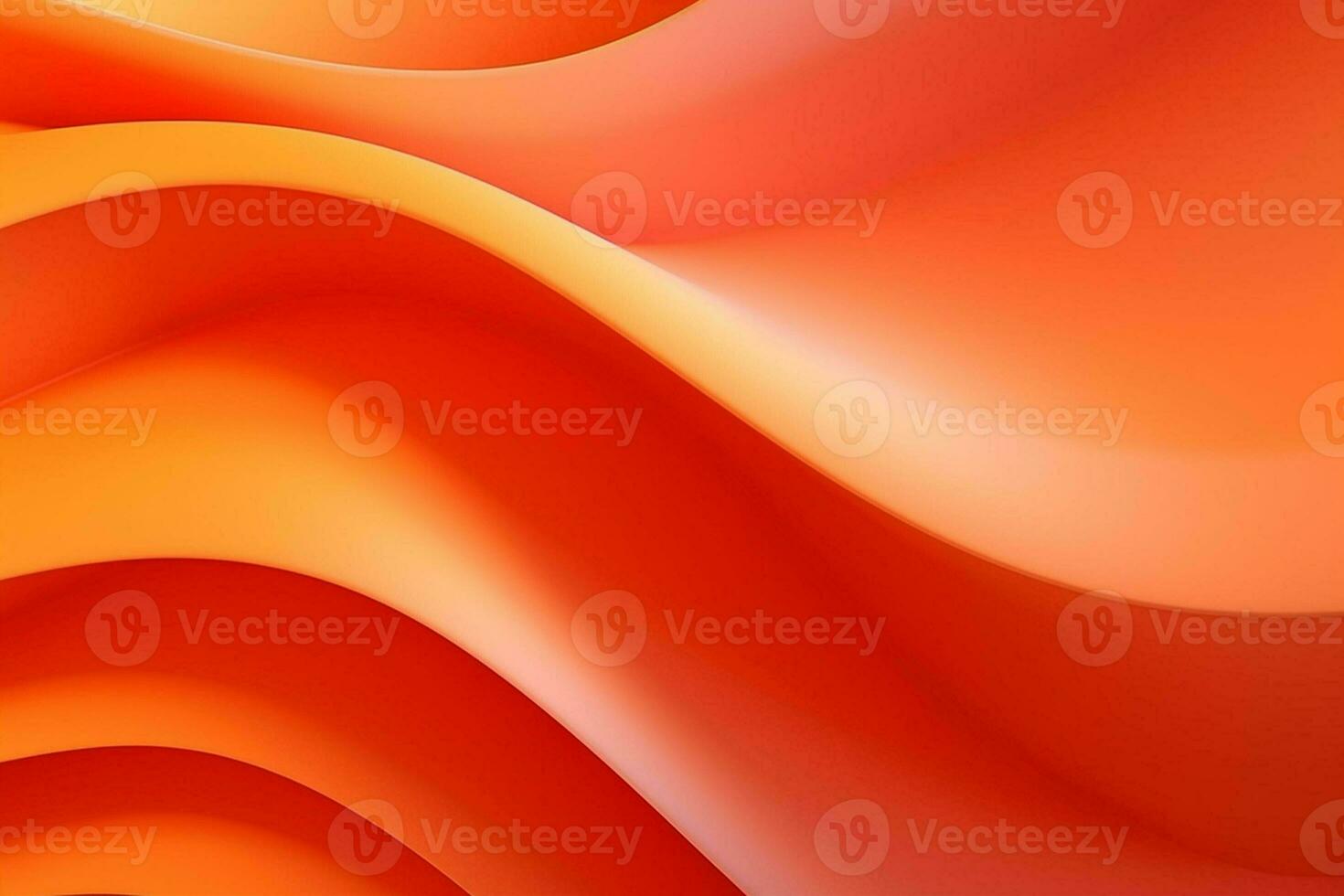 Orange abstrakt Hintergrund mit glatt Linien. 3d Wiedergabe. ai generiert Profi Foto