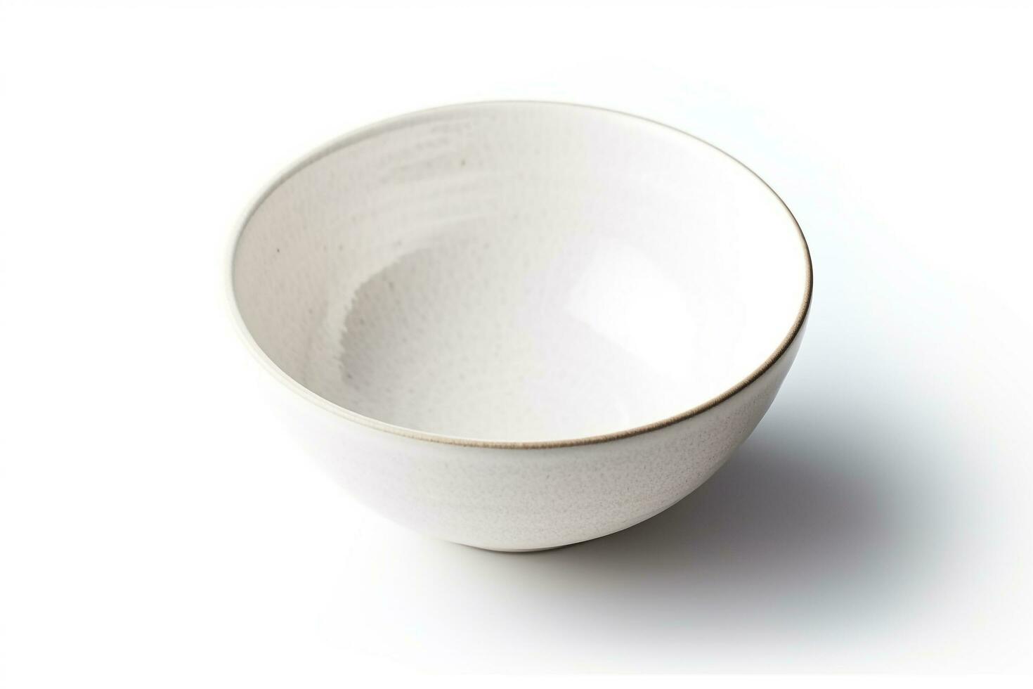 Weiß Keramik Schüssel isoliert auf Weiß hintergrund.generativ ai. foto