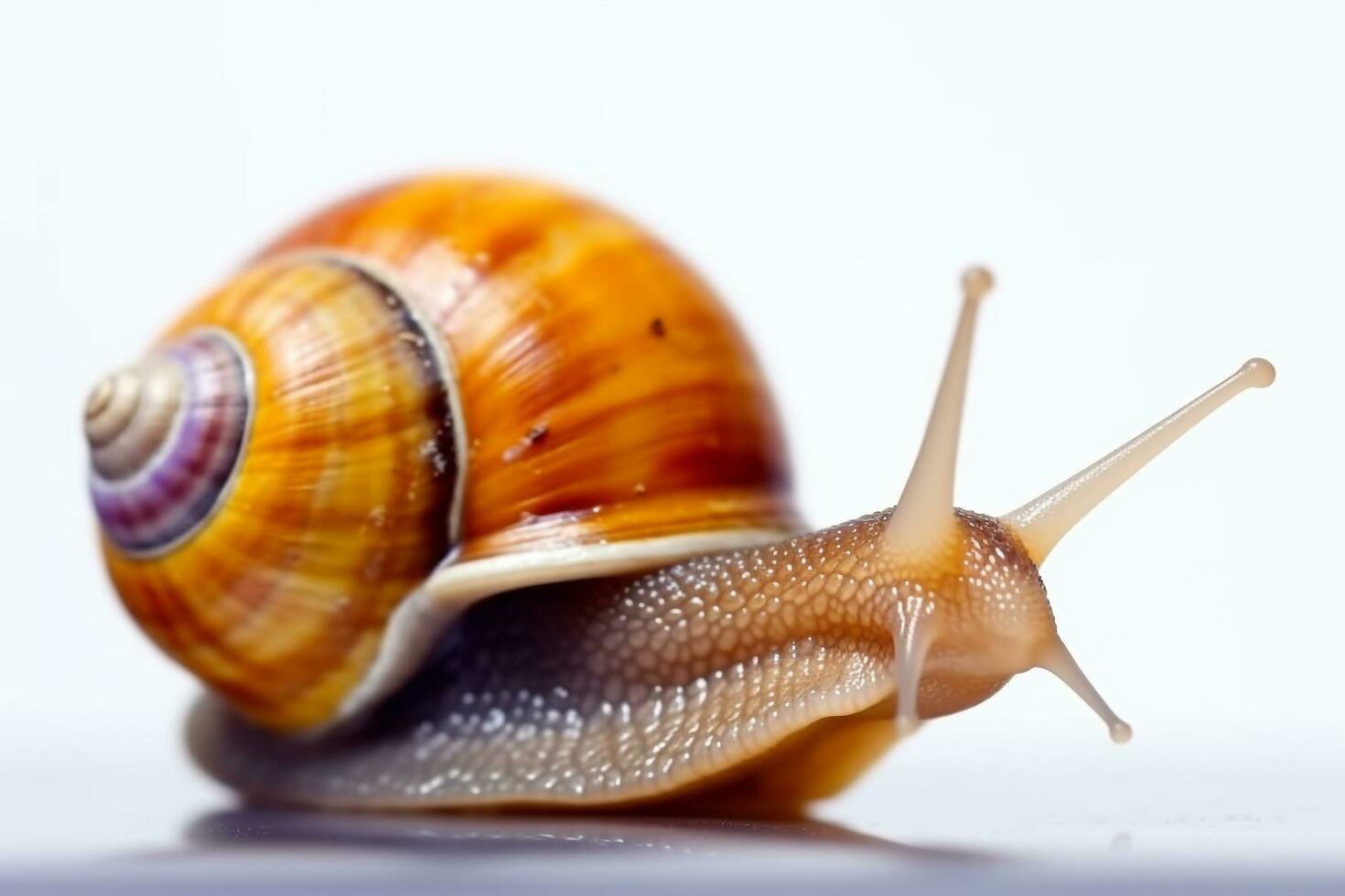 Schnecke isolieren auf Weiß hintergrund.generativ ai. foto