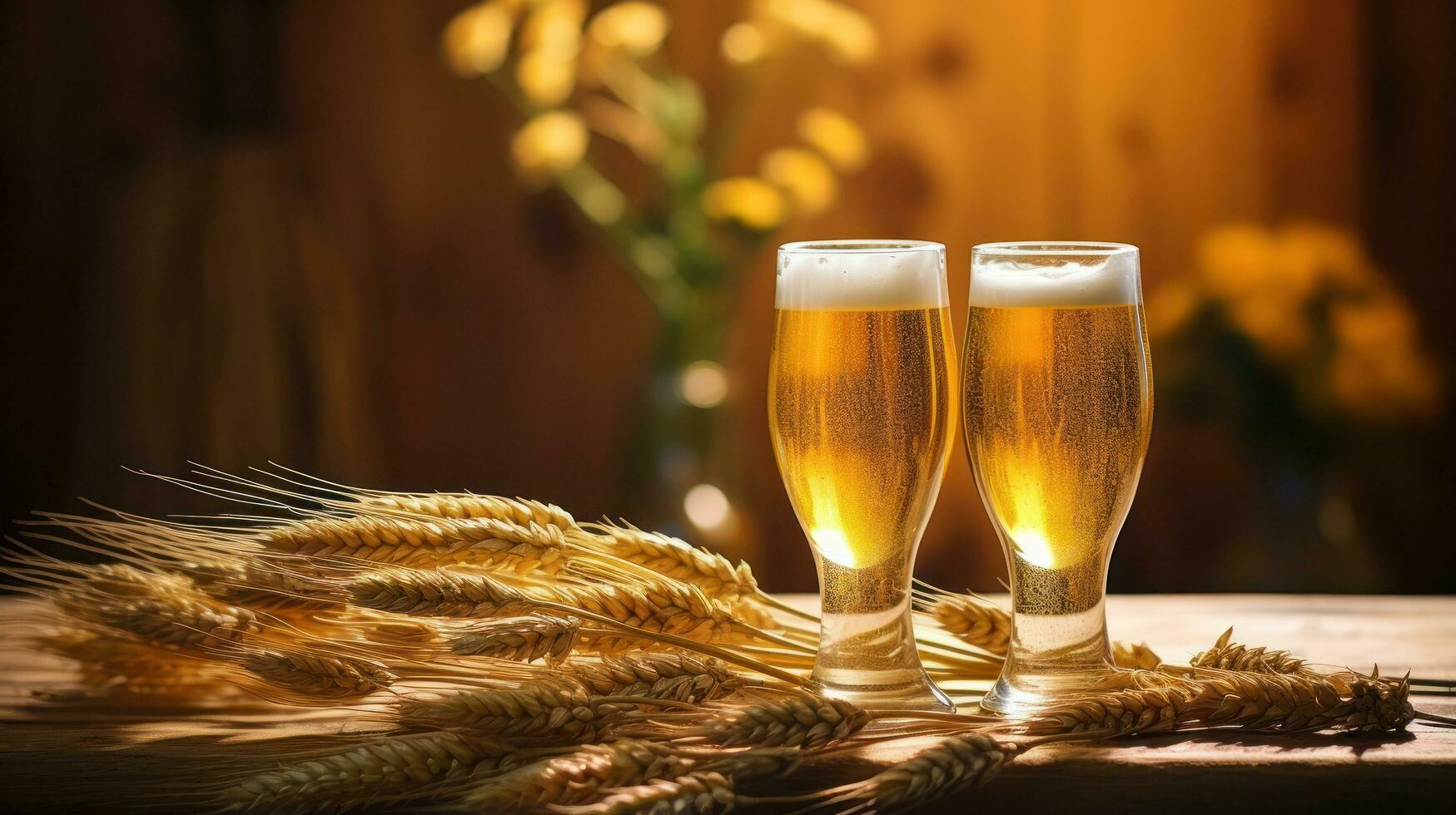 Bier und Korn Hintergrund foto