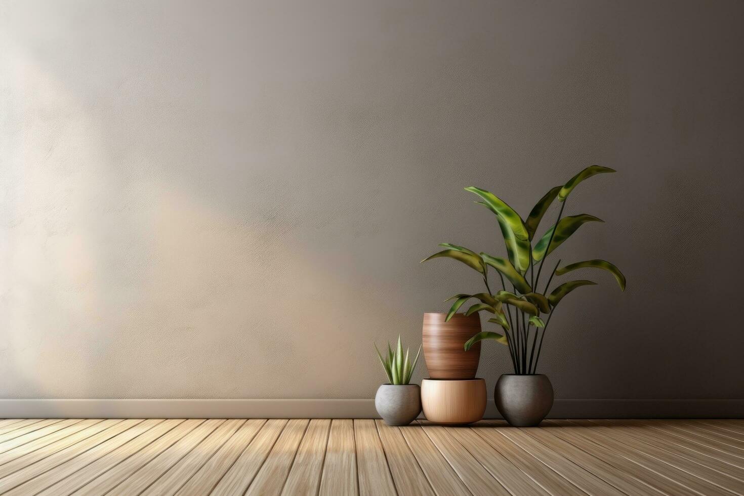 Innere Design von Leben Zimmer mit Pflanzen foto