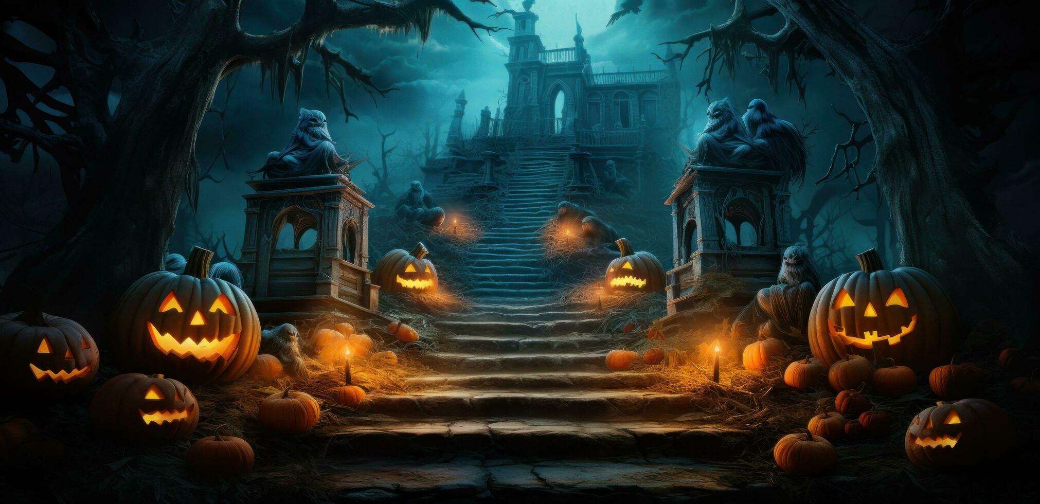 halloween gespenstischer hintergrund foto