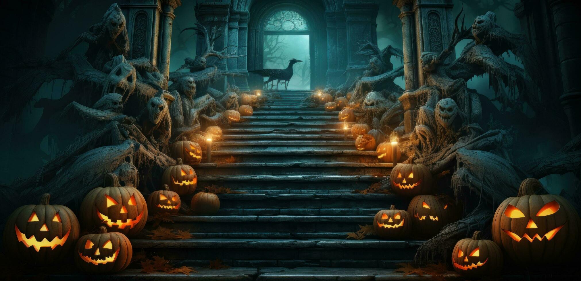 halloween gespenstischer hintergrund foto