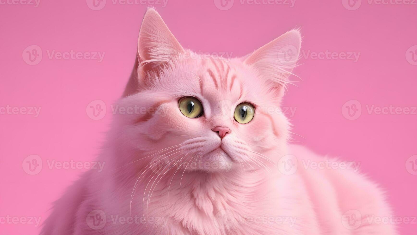 Katze auf Rosa Hintergrund foto