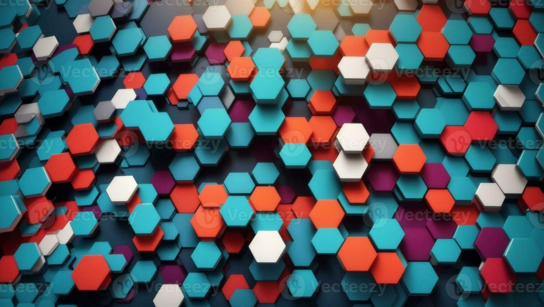 abstrakt Hexagon bunt Hintergrund foto