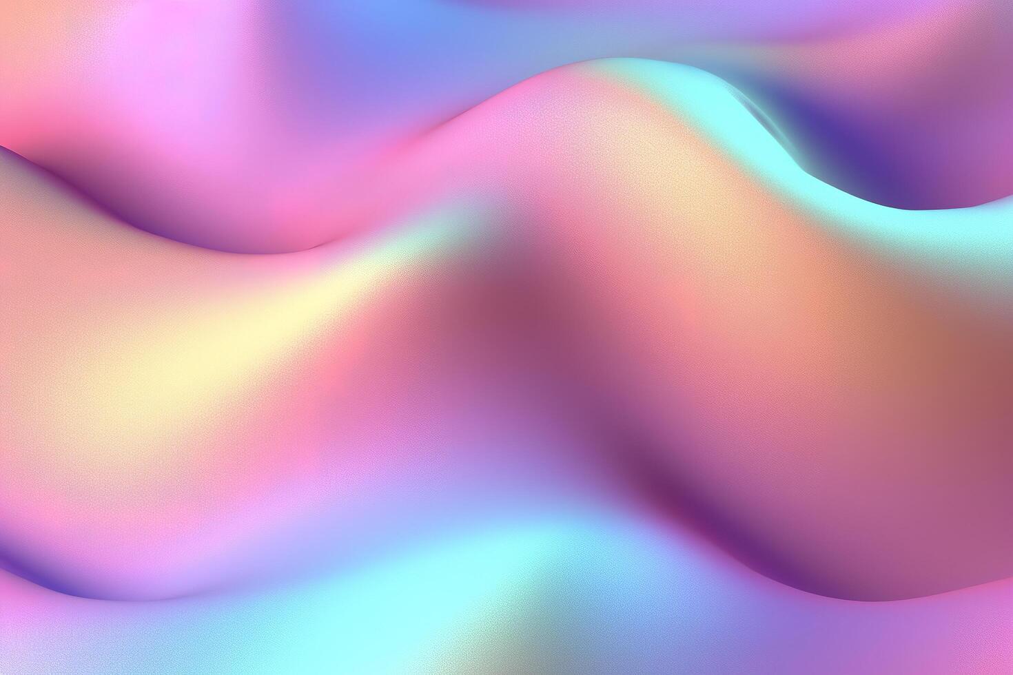 Gradient holographisch irisierend Wellen, gefrostet Glas, Sanft texturiert Gradient, und isometrisch, Reflexionen. ai generativ foto