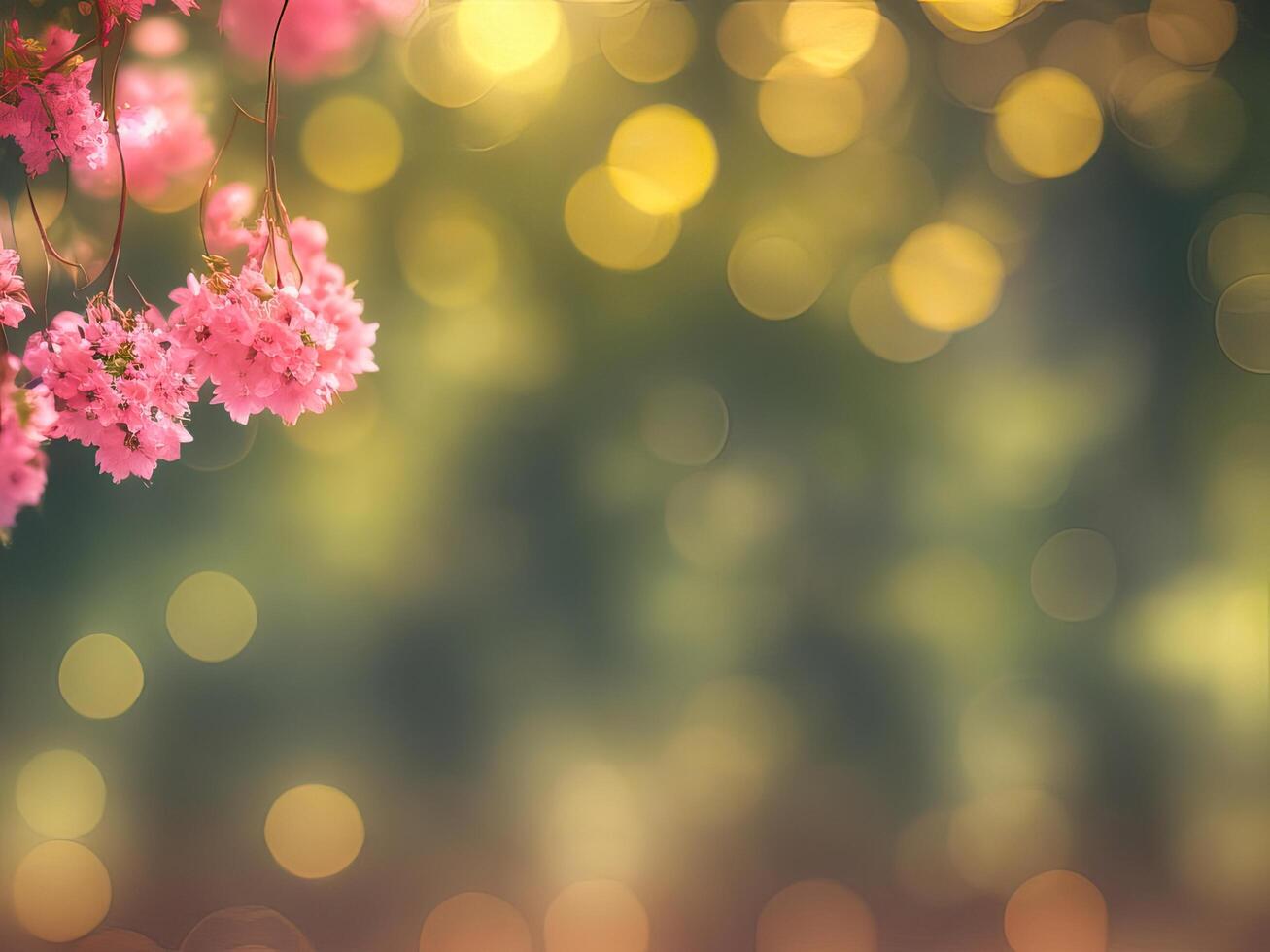 abstrakt Bokeh und verschwommen bunt Natur Hintergrund generativ ai foto