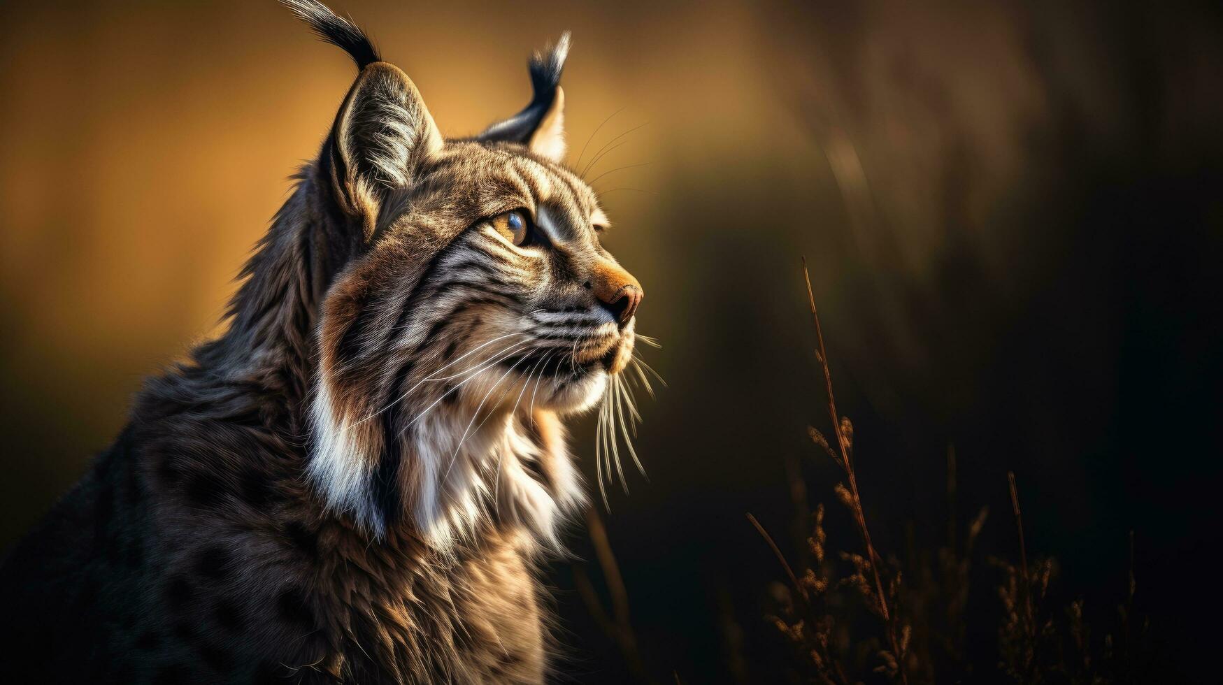 Nahansicht Aussicht von ein Erwachsene iberisch Luchs im ein Mittelmeer Eiche Wald. Welt am seltensten Tier. foto