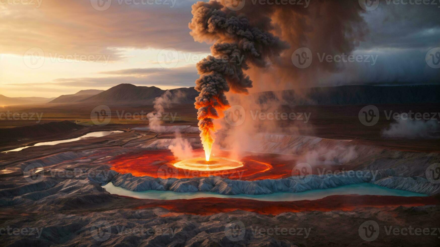 verlängerbar Ressourcen mit geothermisch Energie zu erstellen sauber Leistung foto