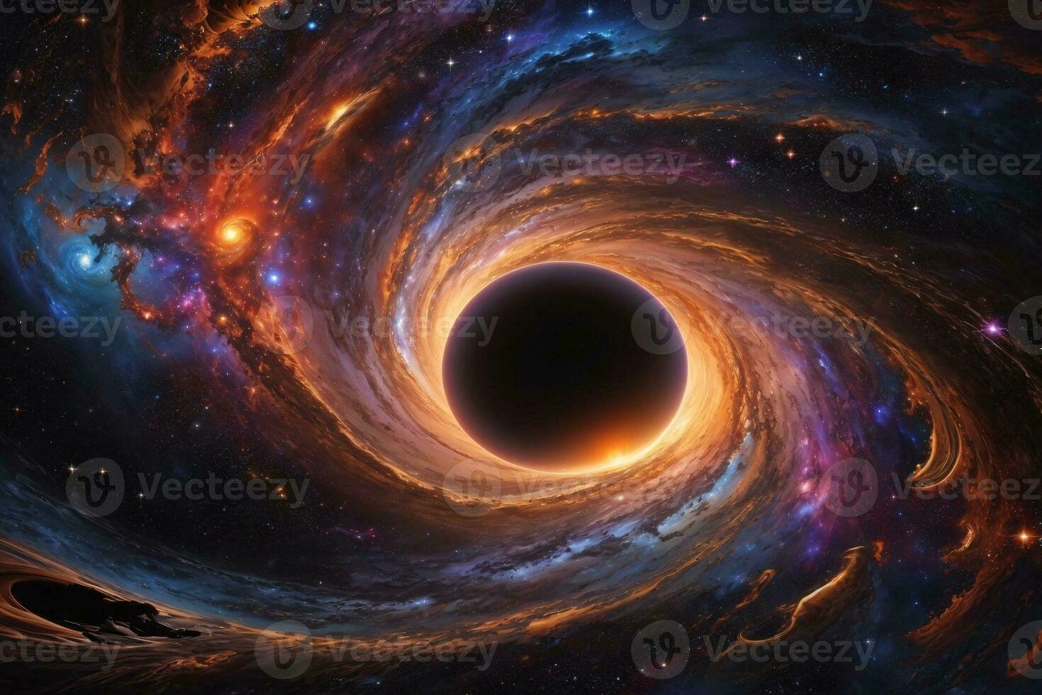 schwarz Loch Hintergrund, schwarz Loch Hintergrund, Galaxis Hintergrund, Raum Hintergrund, Galaxis Hintergrund, Raum Hintergrund, Universum Hintergrund, ai generativ foto