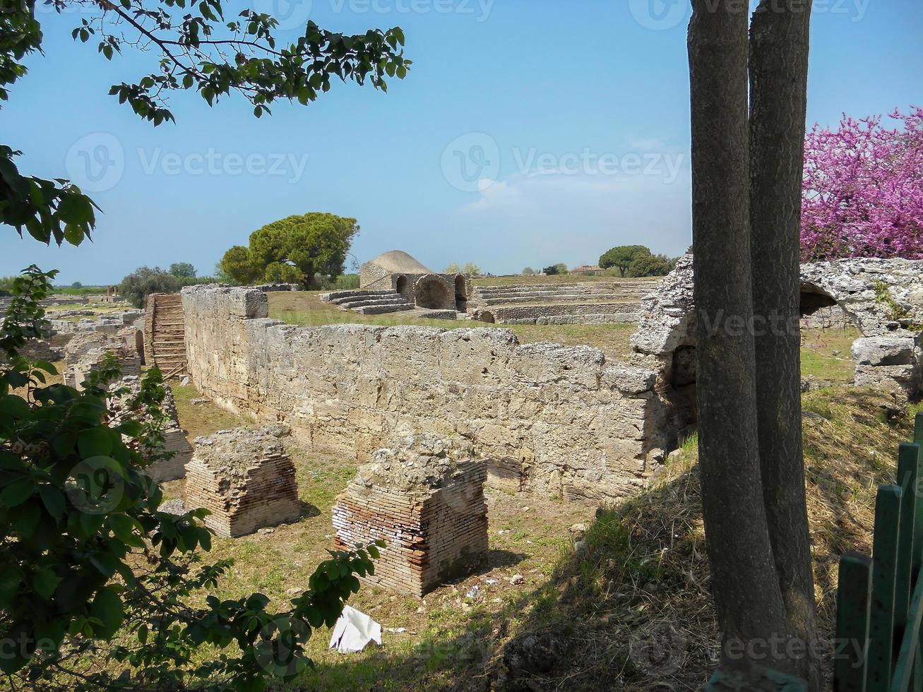 archäologische ausgrabungen von paestum neapel foto