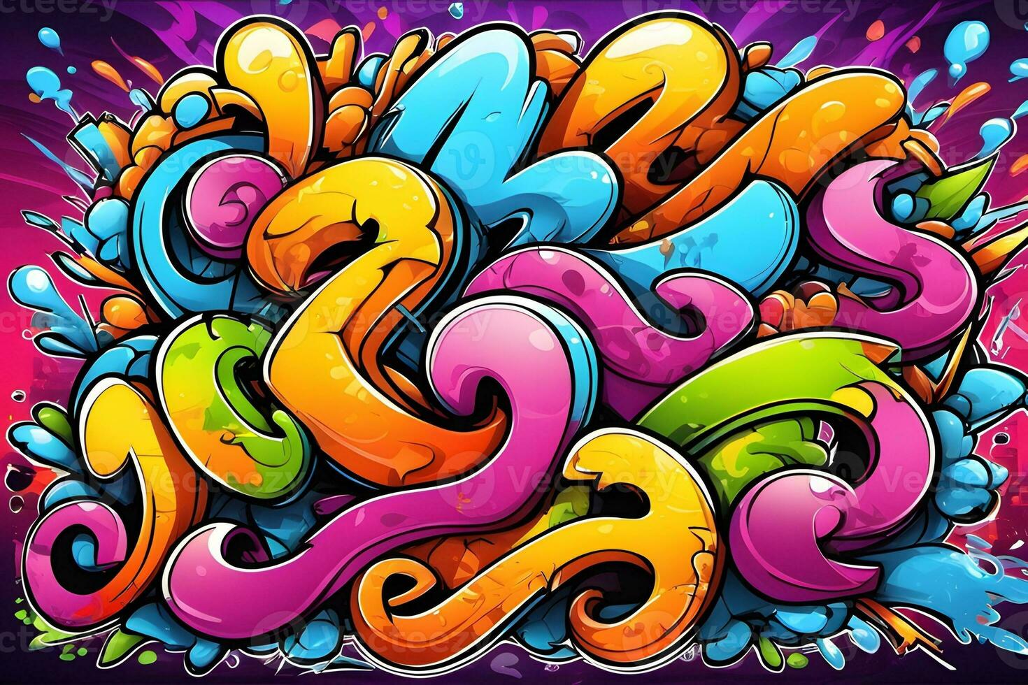 Graffiti Hintergrund, Graffiti Hintergrund, Graffiti Muster, Straße Kunst Hintergrund, Graffiti Kunst, Graffiti Design, Graffiti malen, ai generativ foto