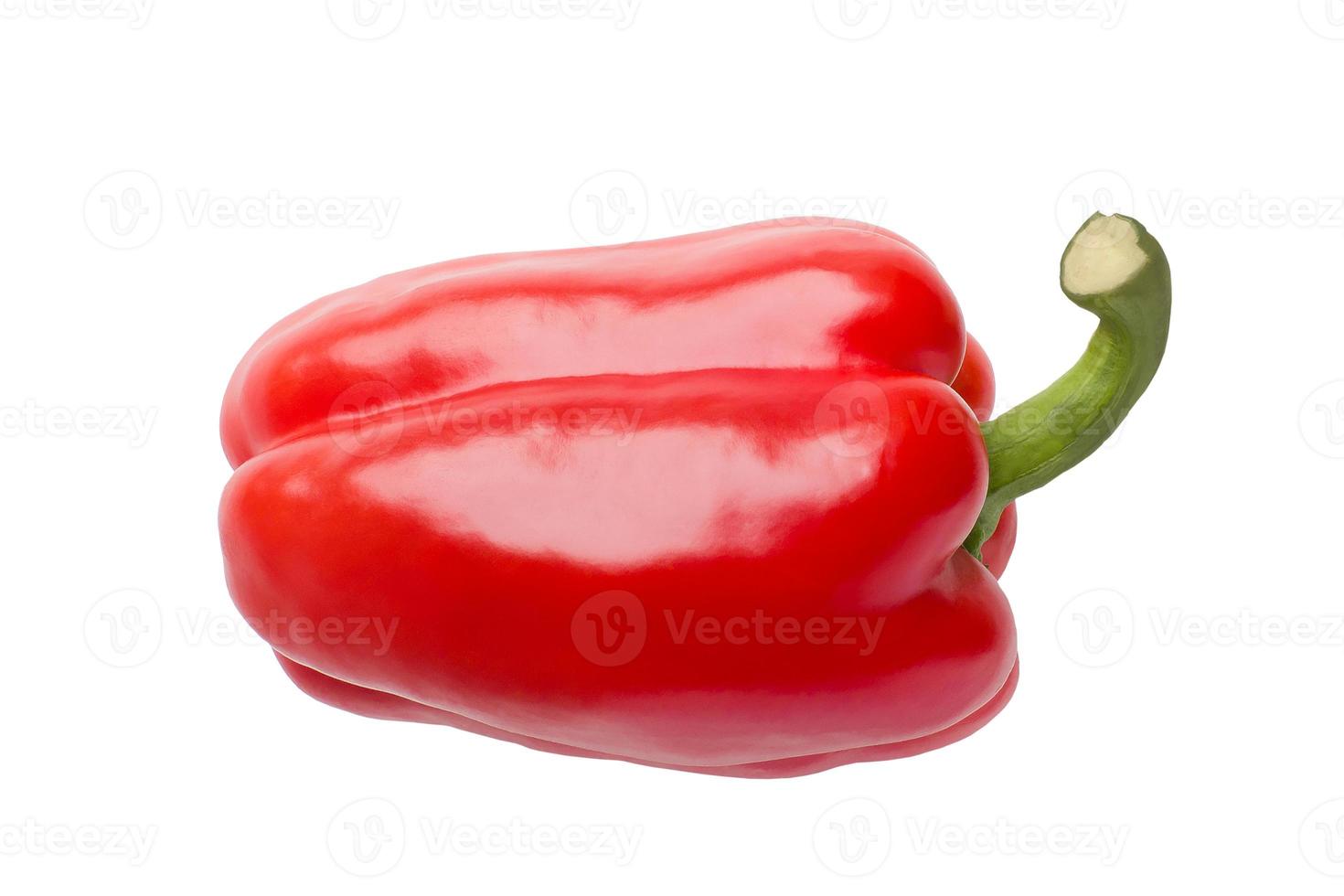 rote Paprika auf weißem Hintergrund foto