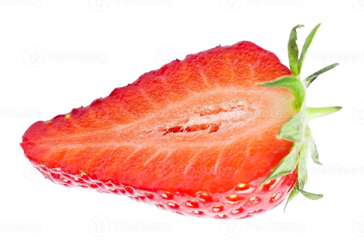 süße Erdbeere auf weißem Hintergrund foto