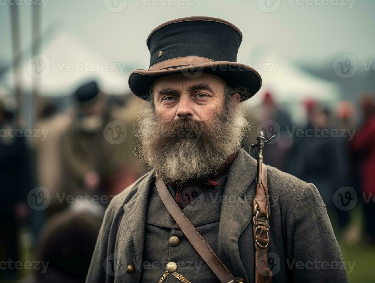 Mann dient wie ein gewidmet und furchtlos Soldat ai generativ foto