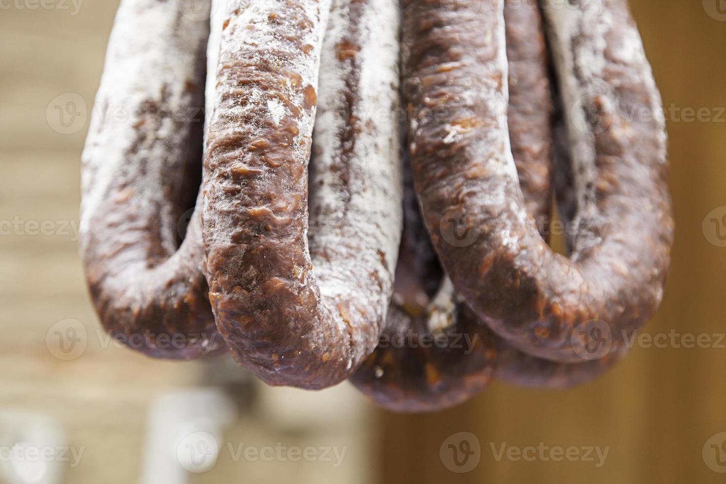 Trockenwurst essen foto