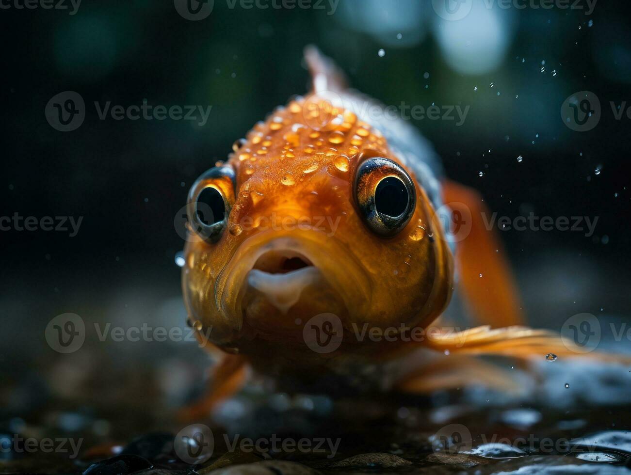 Goldfisch Porträt erstellt mit generativ ai Technologie foto