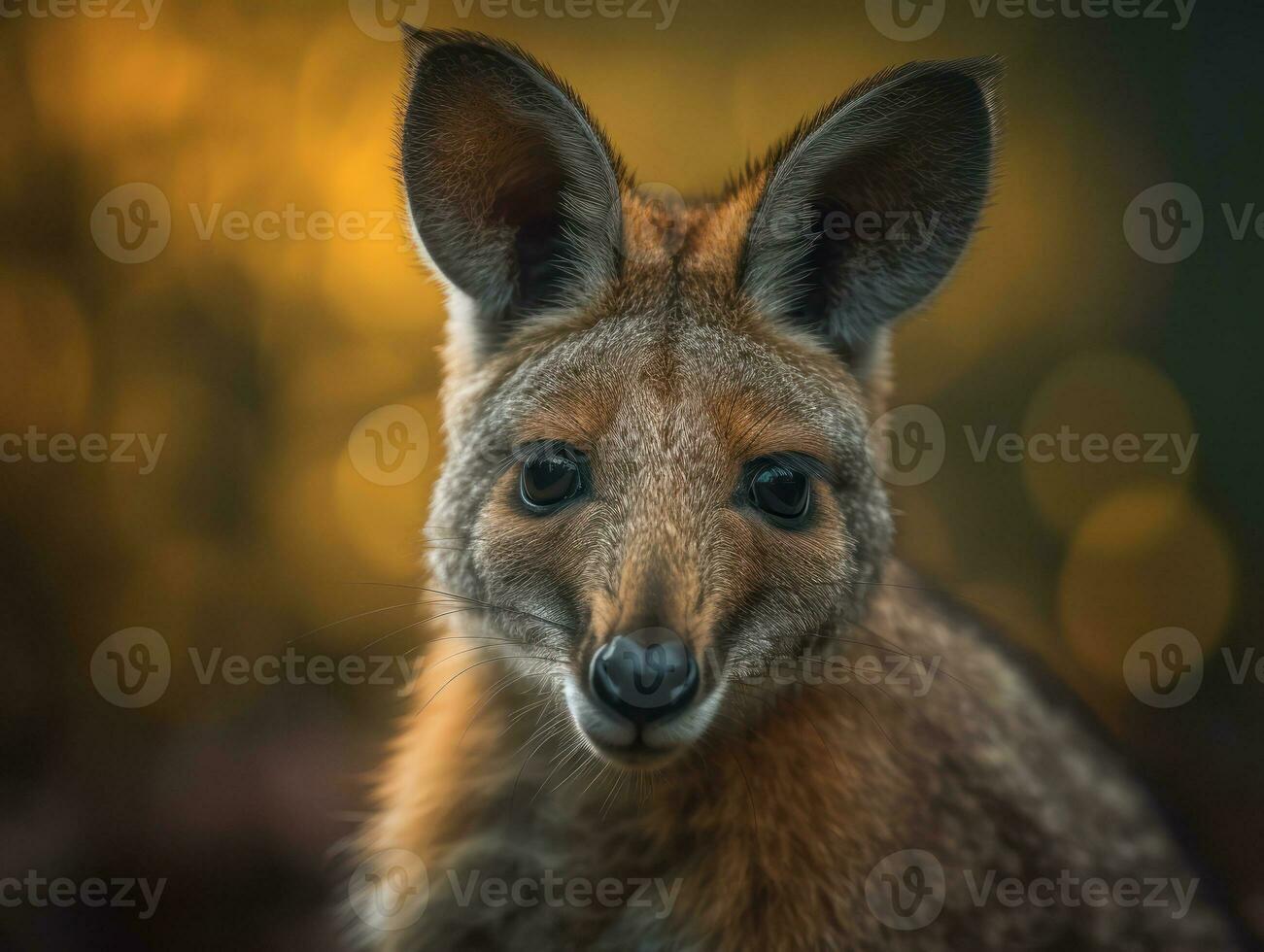 Wallaby Porträt erstellt mit generativ ai Technologie foto