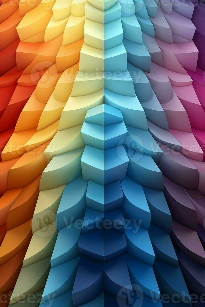 ios Stil Hintergrund Regenbogen Farben breit Linien. ai generativ foto