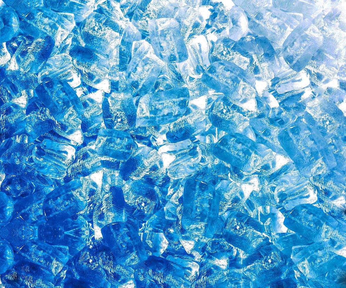 Hintergrund von blauen Eiswürfeln foto