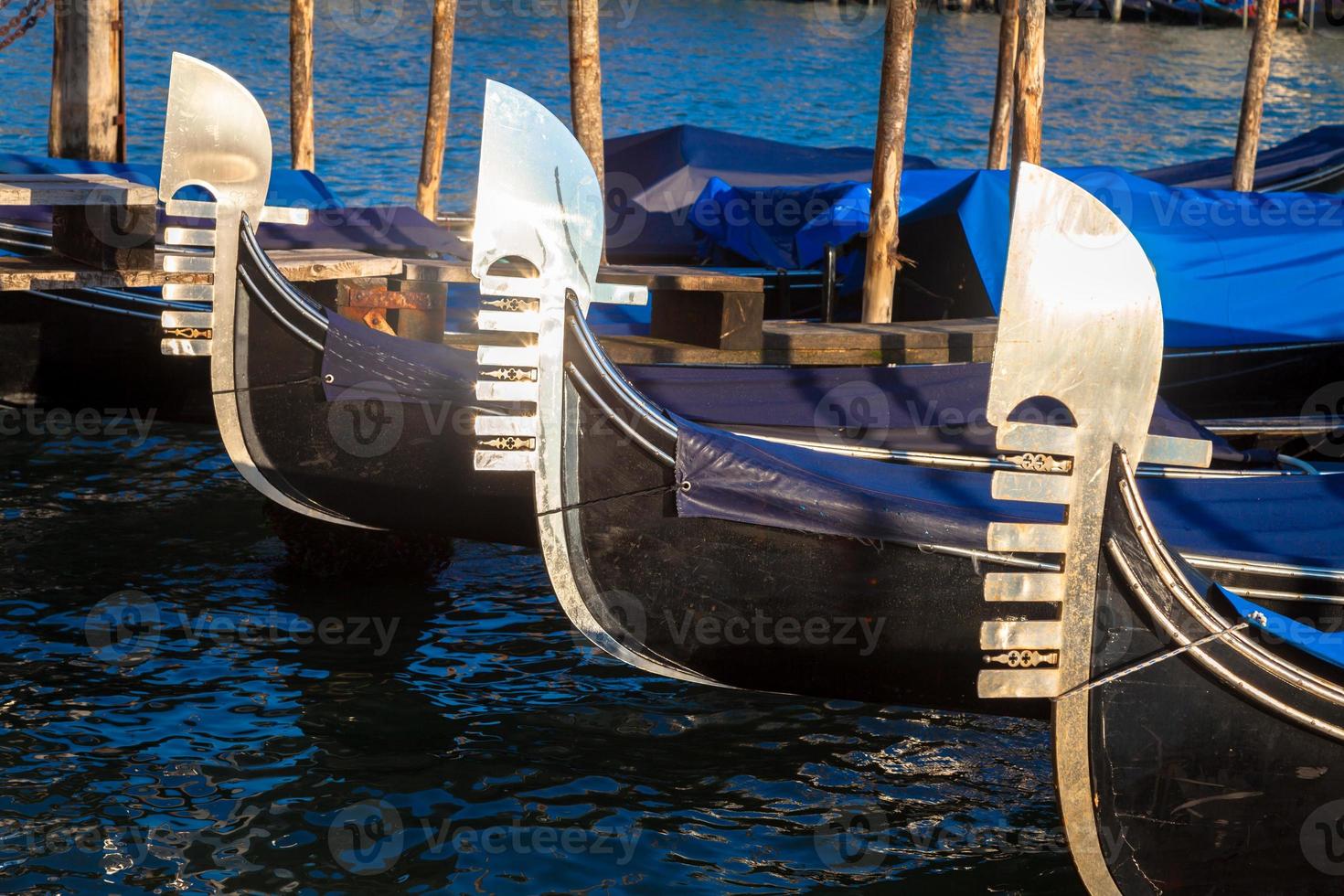 Venedig, Gondeln detail foto