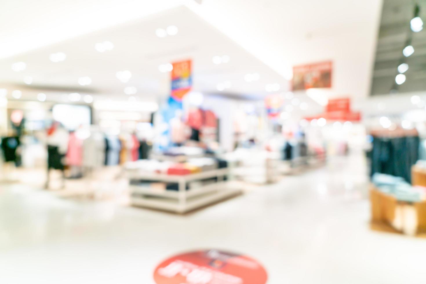 abstrakter Unschärfe-Shop und Einzelhandelsgeschäft im Einkaufszentrum für Hintergrund foto