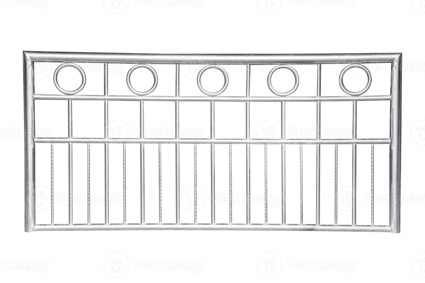 Edelstahlgeländer isoliert auf weiss. foto