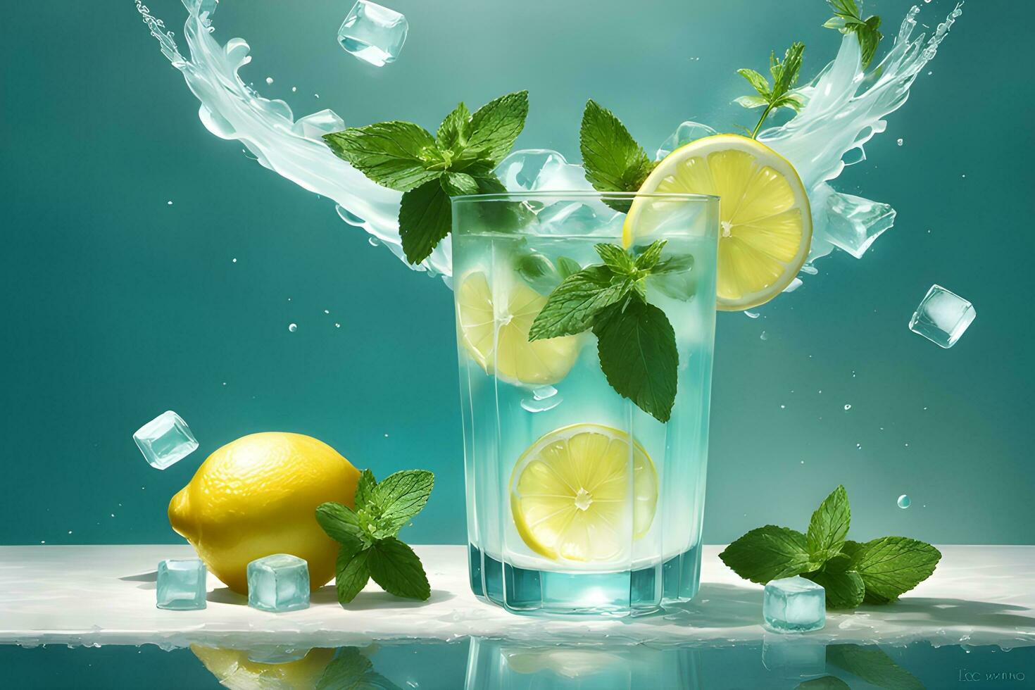 frisch Limonade Hintergrund ai generativ foto