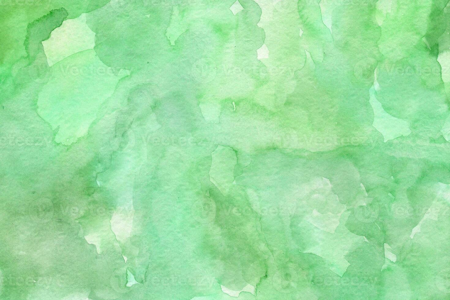 Licht Grün handgemalt Aquarell Hintergrund foto
