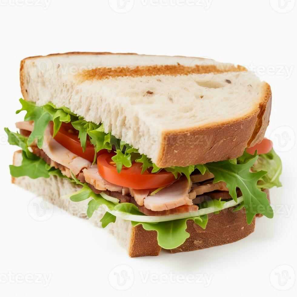 Sandwich Tag. köstlich Burger auf ein isoliert Hintergrund. schnell Lebensmittel. ungesund Essen foto