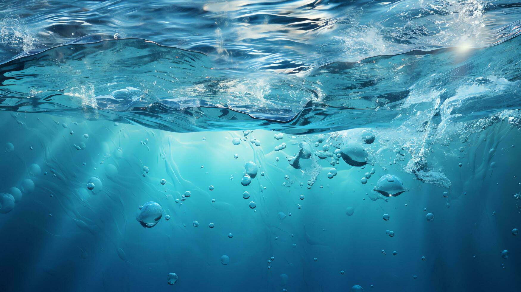 Wasser Spritzen im das Schwimmbad generieren ai foto