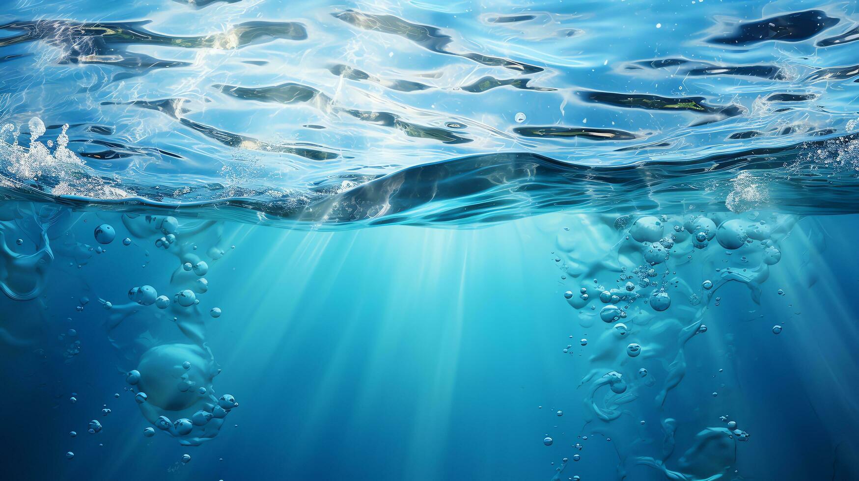 Wasser Spritzen im das Schwimmbad generieren ai foto