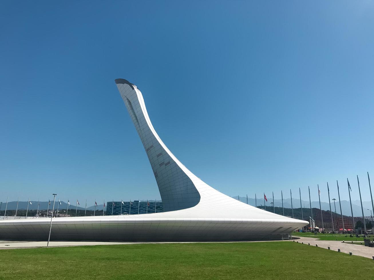 Singende Springbrunnen im Olympiapark in Sotschi, Russland foto