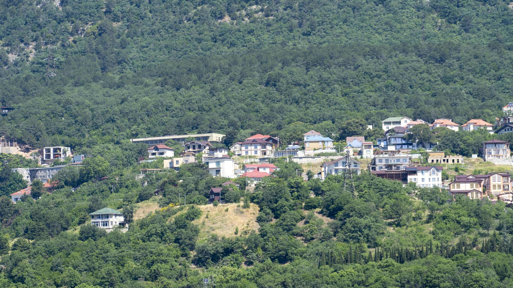 Stadtlandschaft mit Gebäuden und Architektur. yalta foto