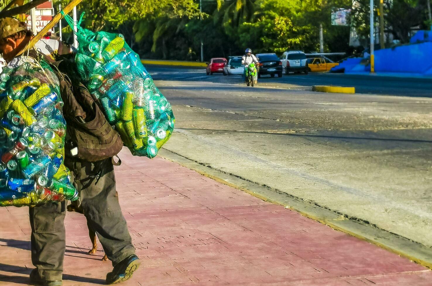 puerto escondido Oaxaca Mexiko 2023 typisch schön bunt Tourist Straße Bürgersteig Stadt puerto escondido Mexiko. foto