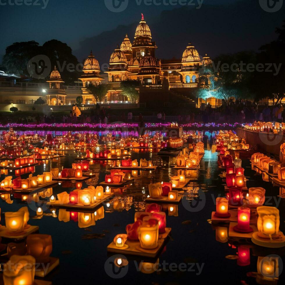 beten beim Shree ga stupa foto