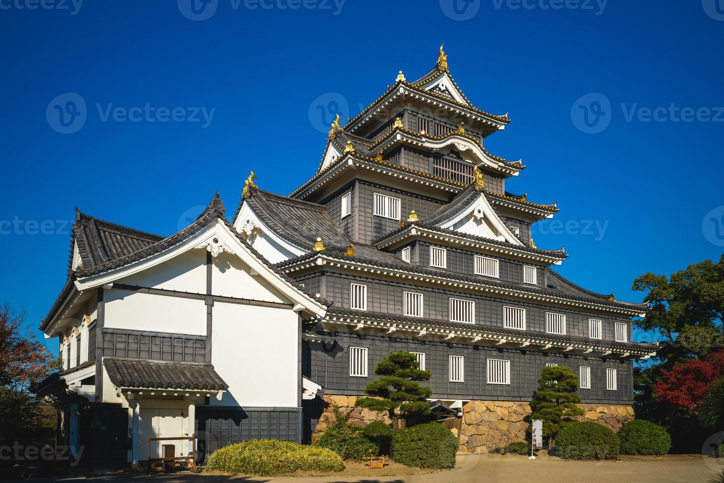 Hauptfrieden der Burg von Okayama, auch bekannt als Ujo oder Krähenburg in Okayama, Japan foto