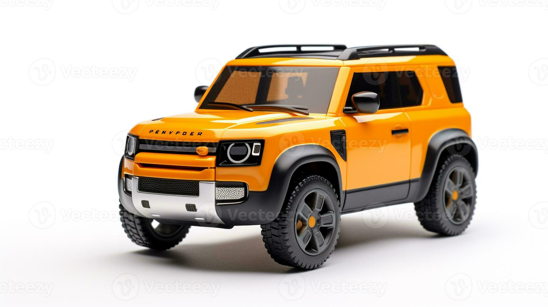 Anzeigen ein 3d Miniatur suv - - Sport Nützlichkeit Fahrzeug. generativ ai foto