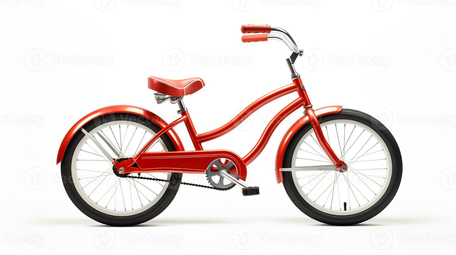Anzeigen ein 3d Miniatur Kreuzer Fahrrad. generativ ai foto