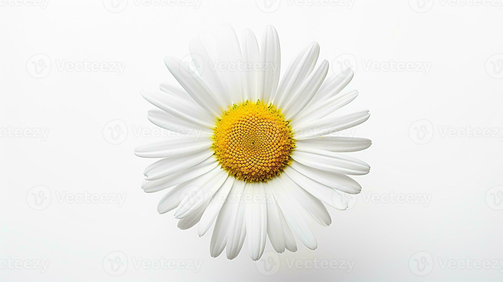 Foto von schön Gänseblümchen Blume isoliert auf Weiß Hintergrund. generativ ai