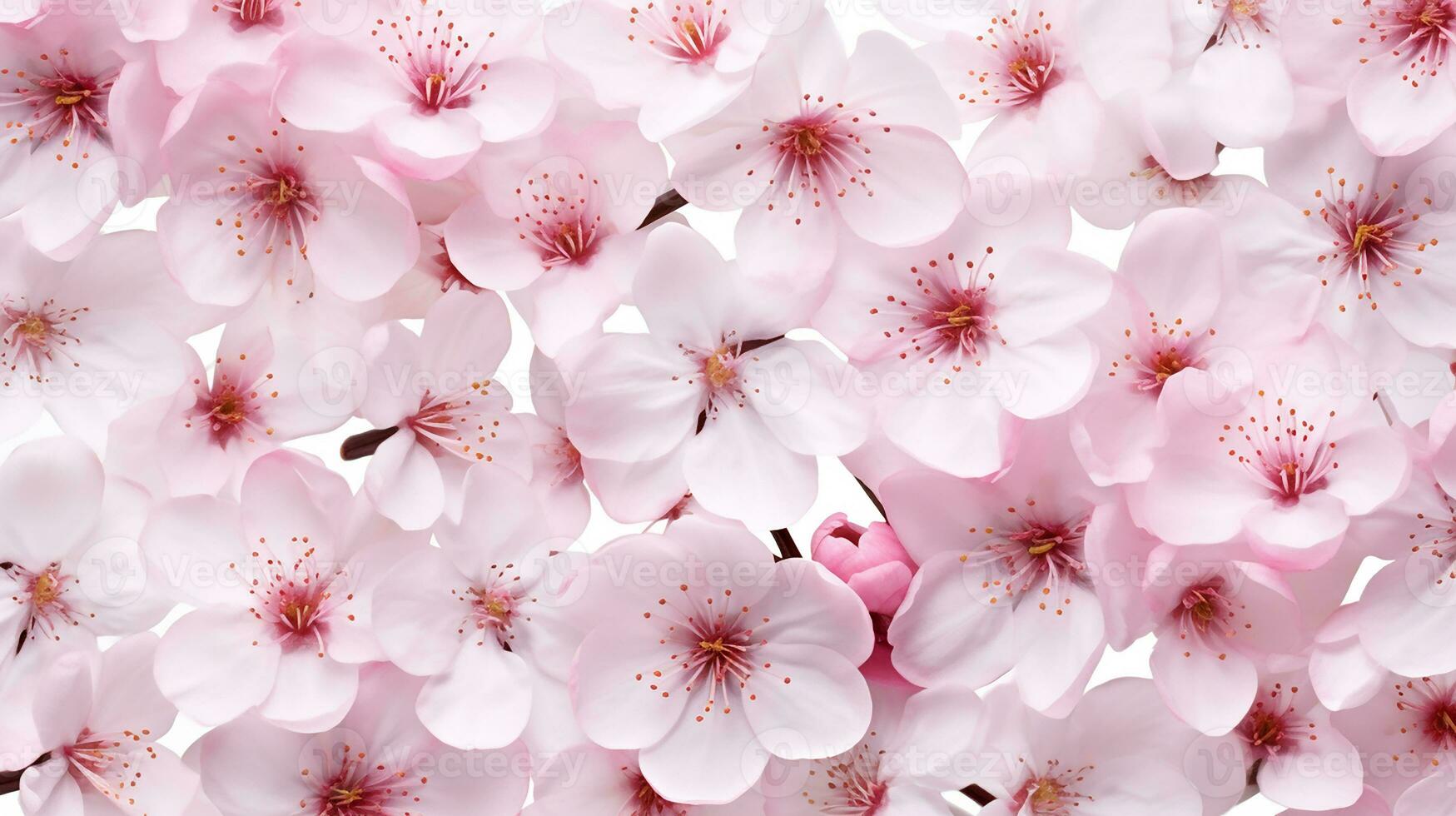 Kirsche blühen Blume gemustert Hintergrund. Blume Textur Hintergrund. generativ ai foto