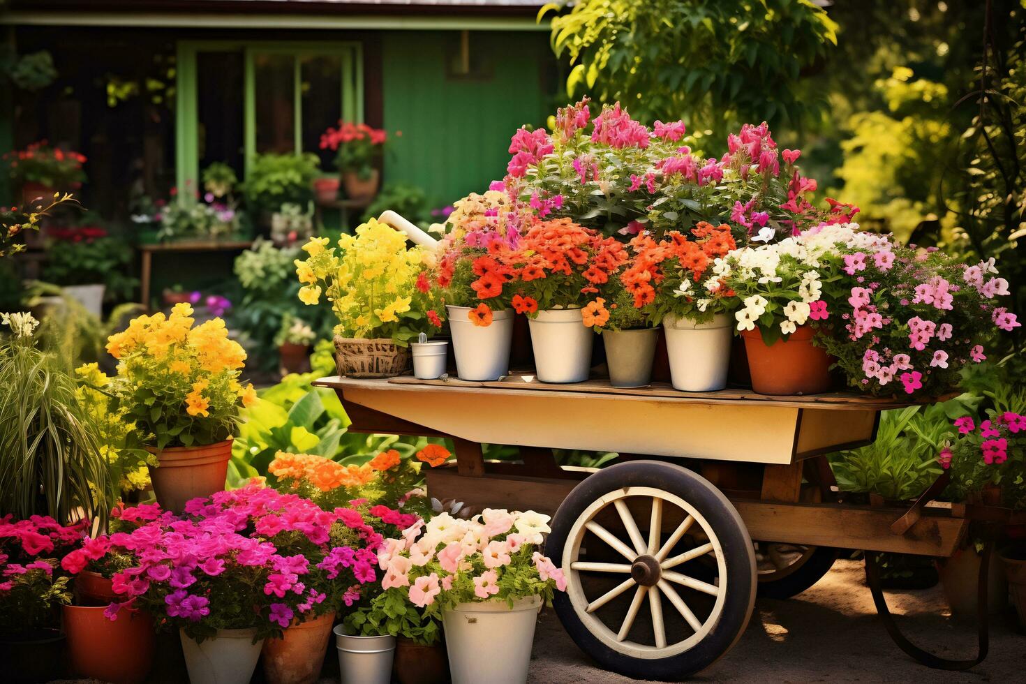 Erfassung von das Freude Zuhause Gartenarbeit foto