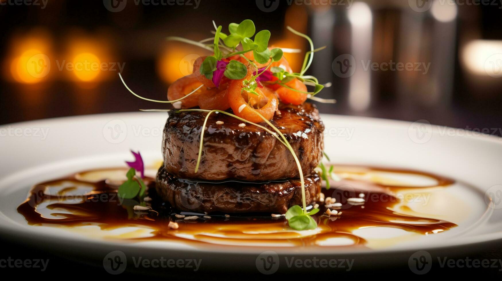 Foto von Pfeffernusse wie ein Gericht im ein hochwertig Restaurant. generativ ai