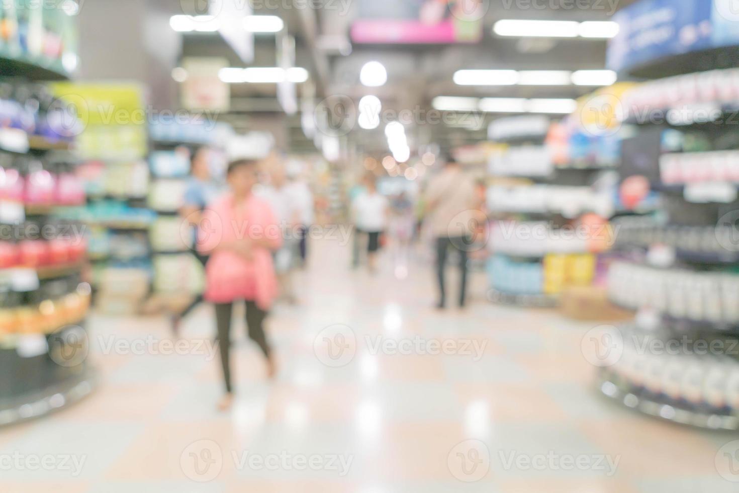 abstrakte Unschärfe im Supermarkt für Hintergrund foto